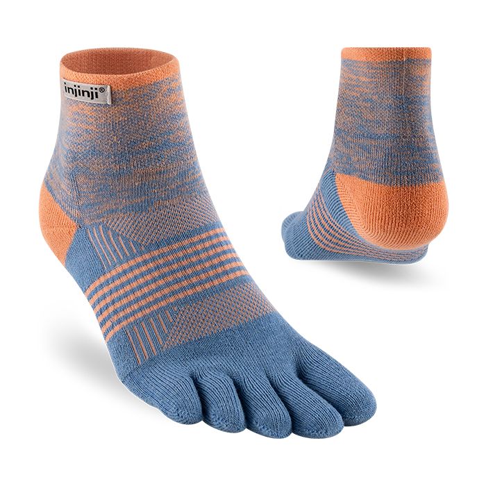Injinji Women's Trail Midweight Mini-Crew Socks Salmon XS/S 