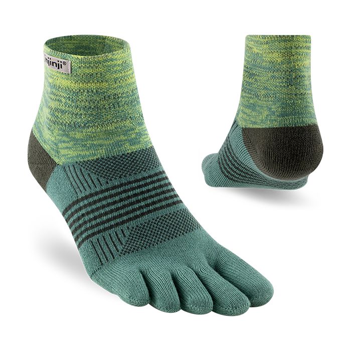Injinji Women's Trail Midweight Mini-Crew Socks Sprout XS/S 