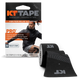 KT Tape Pro Kinesiology Tape (20 Precut Strips) Jet Black One Size 