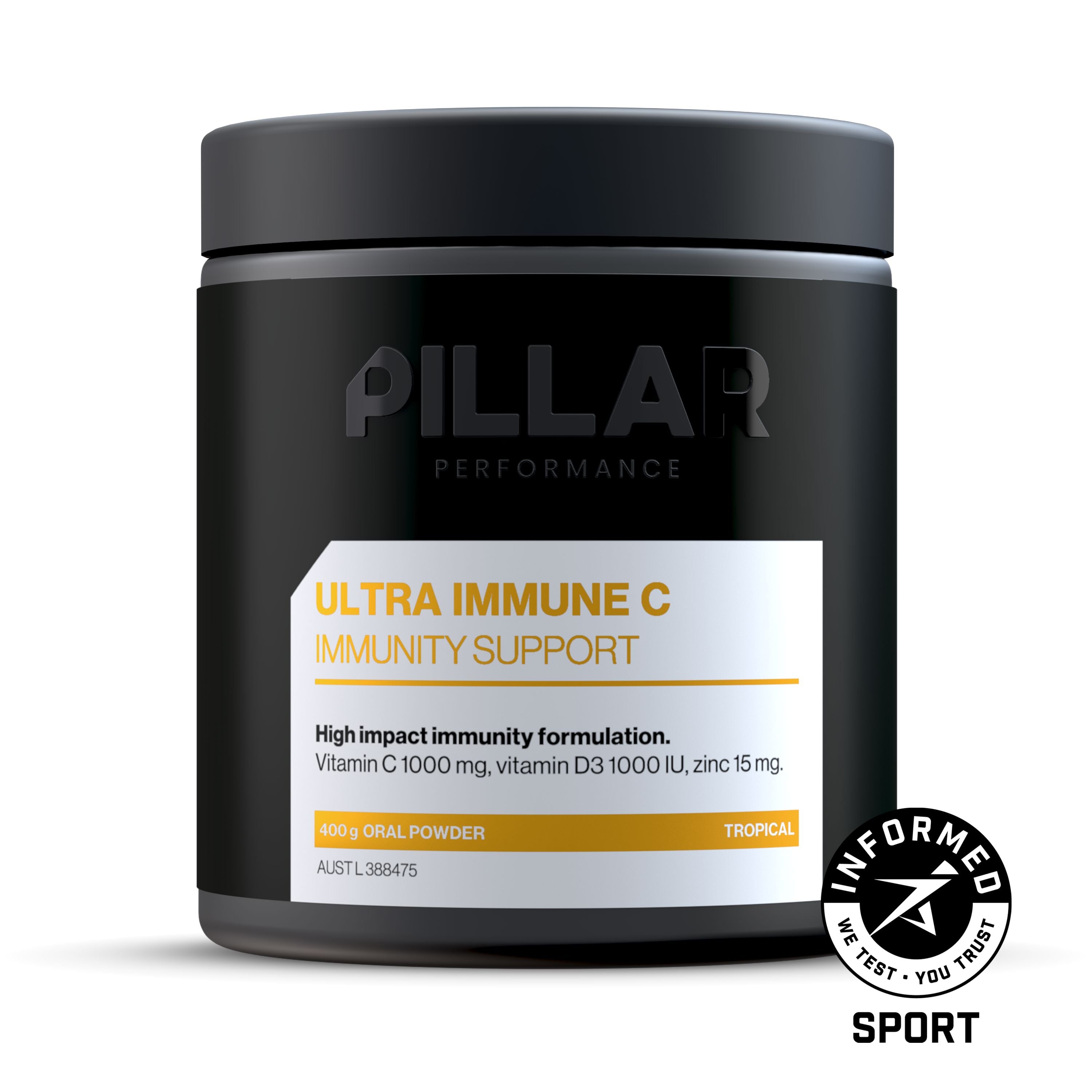 PILLAR Ultra Immune C Tropical Value Tub (400g/80 Serves) 
