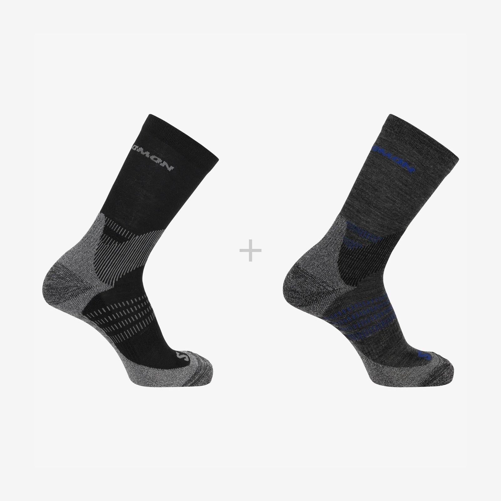 Salomon X Ultra Access Crew 2-Pack Unisex Socks - Anthracite/Black
