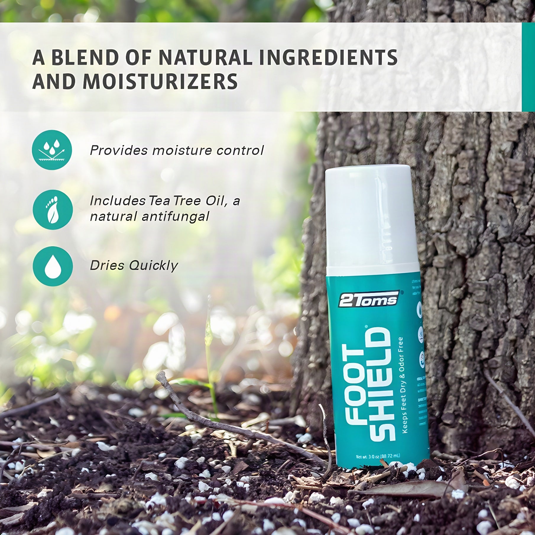 2Toms FootShield Foot Odor and Perspiration Barrier 3 oz