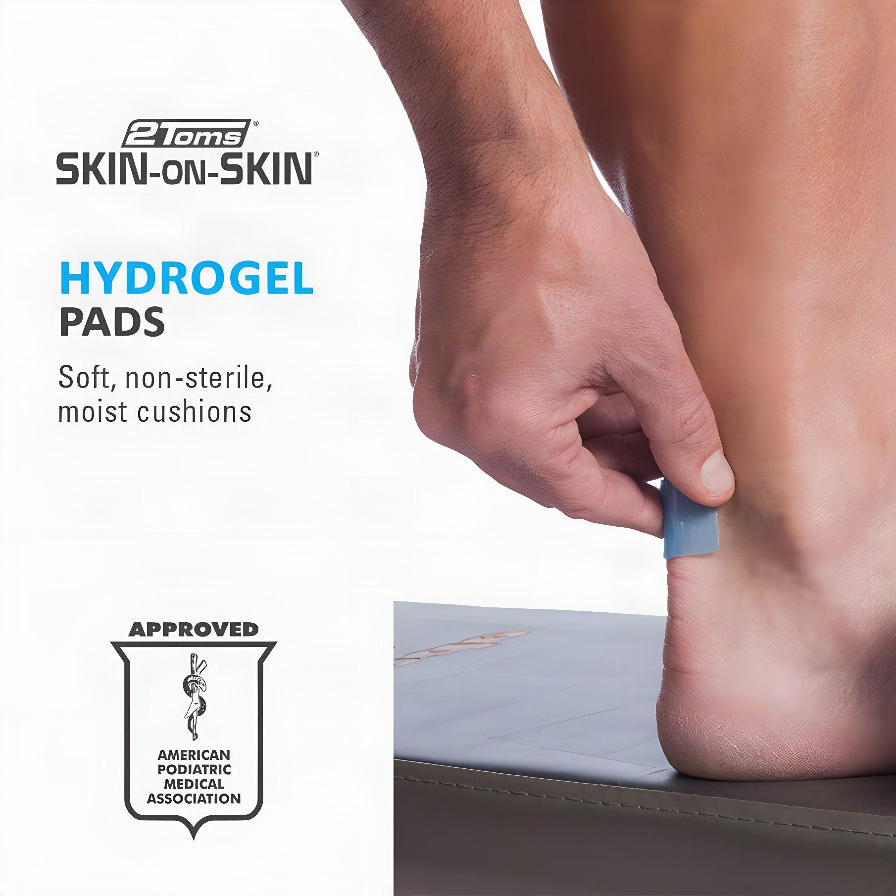 2Toms Skin-on-Skin Dressing Kit, Hydrogel Pads and Tape