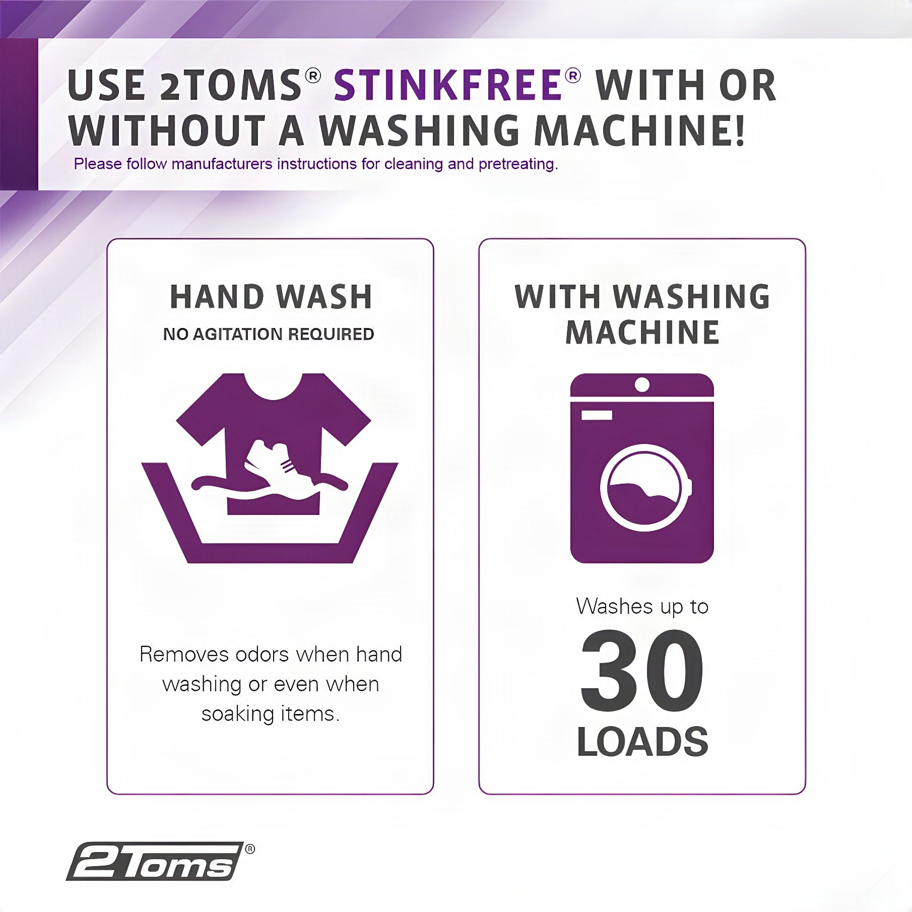 2Toms StinkFree Sports Detergent 30 oz
