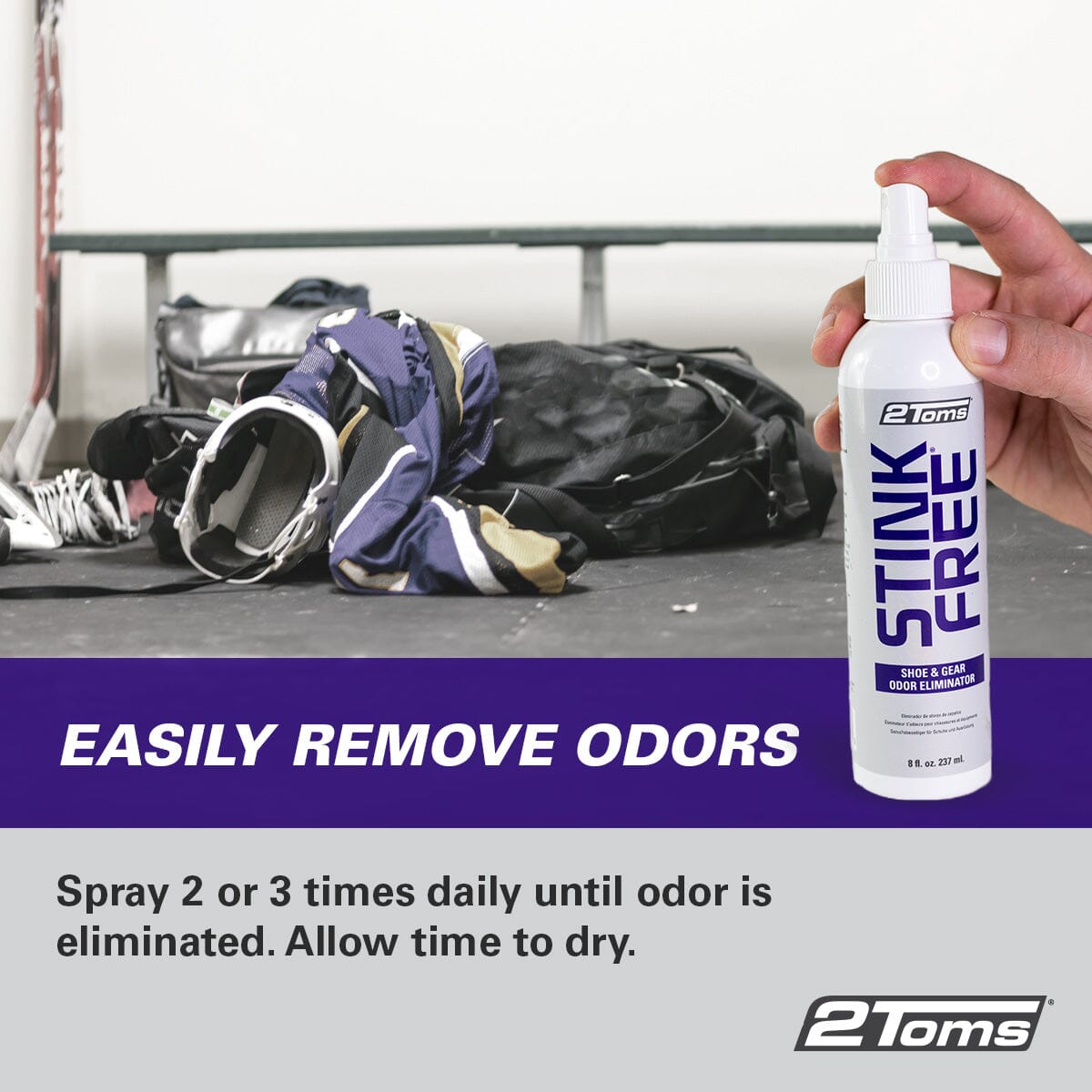 2Toms StinkFree Shoe & Gear Odor Remover 8 oz