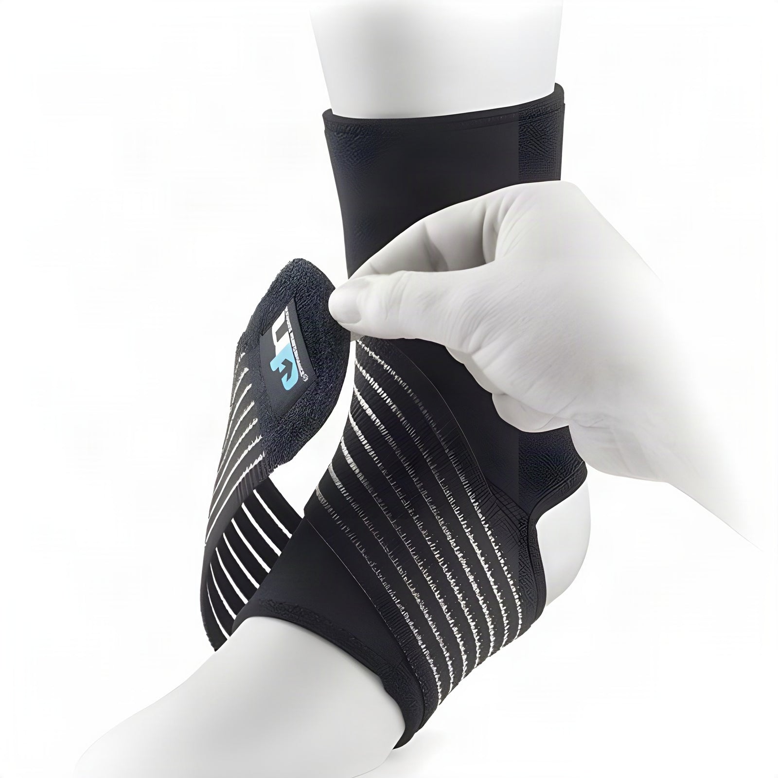 Ultimate Performance Neoprene Ankle Support with Straps Black One Size