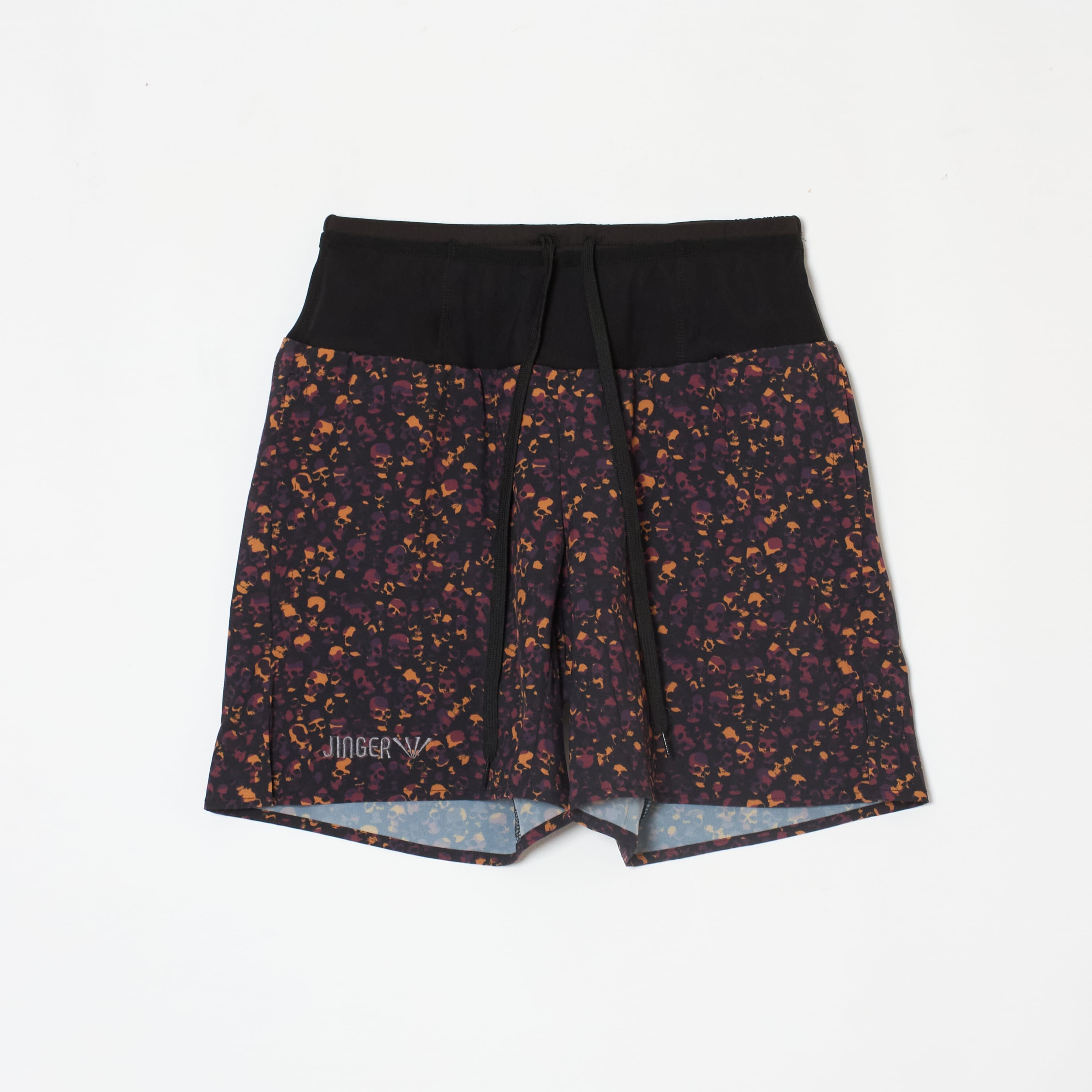 JINGER Unisex Multi-Pocket Running Shorts J-2087 Black M 