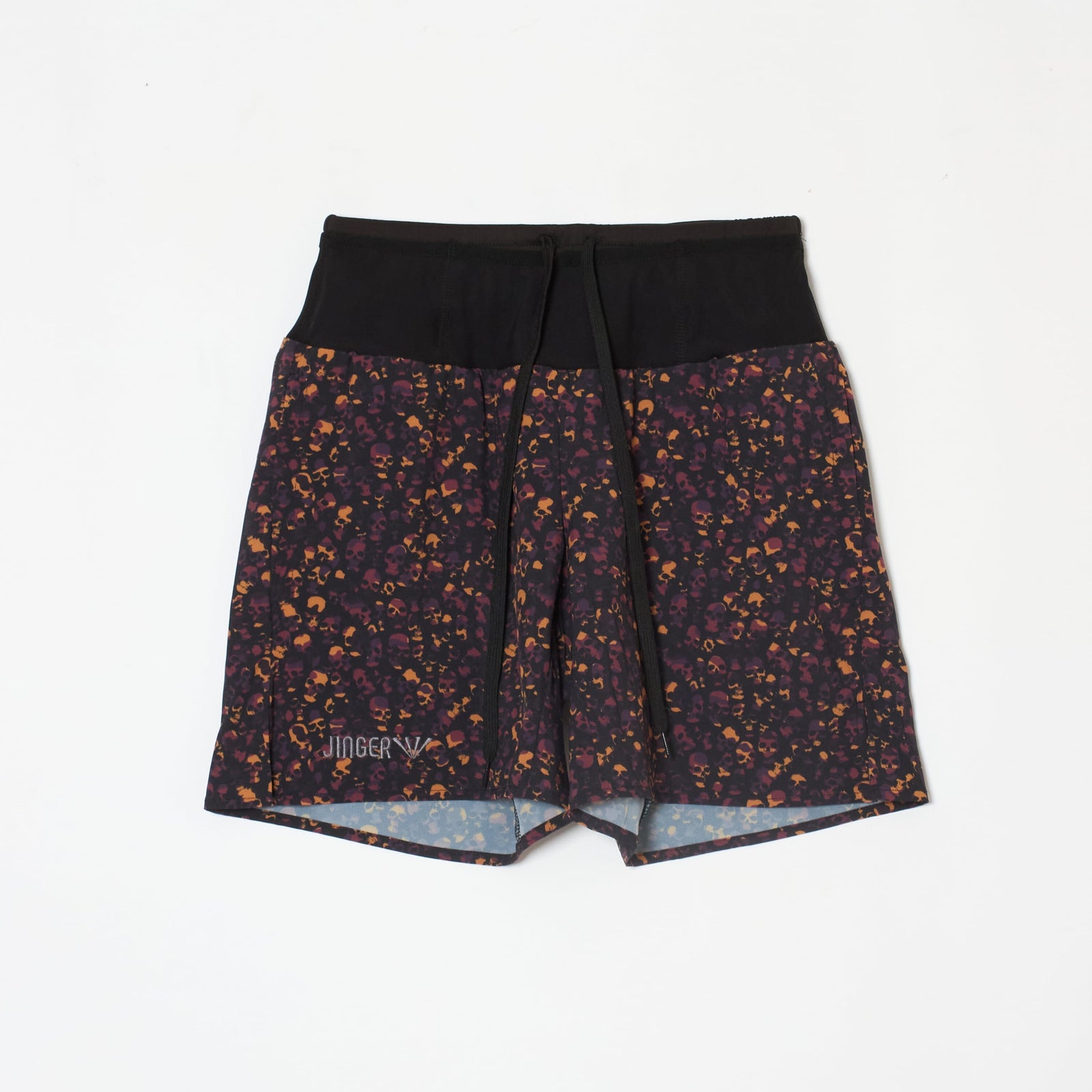 JINGER Unisex Multi-Pocket Running Shorts J-2087 Black M 