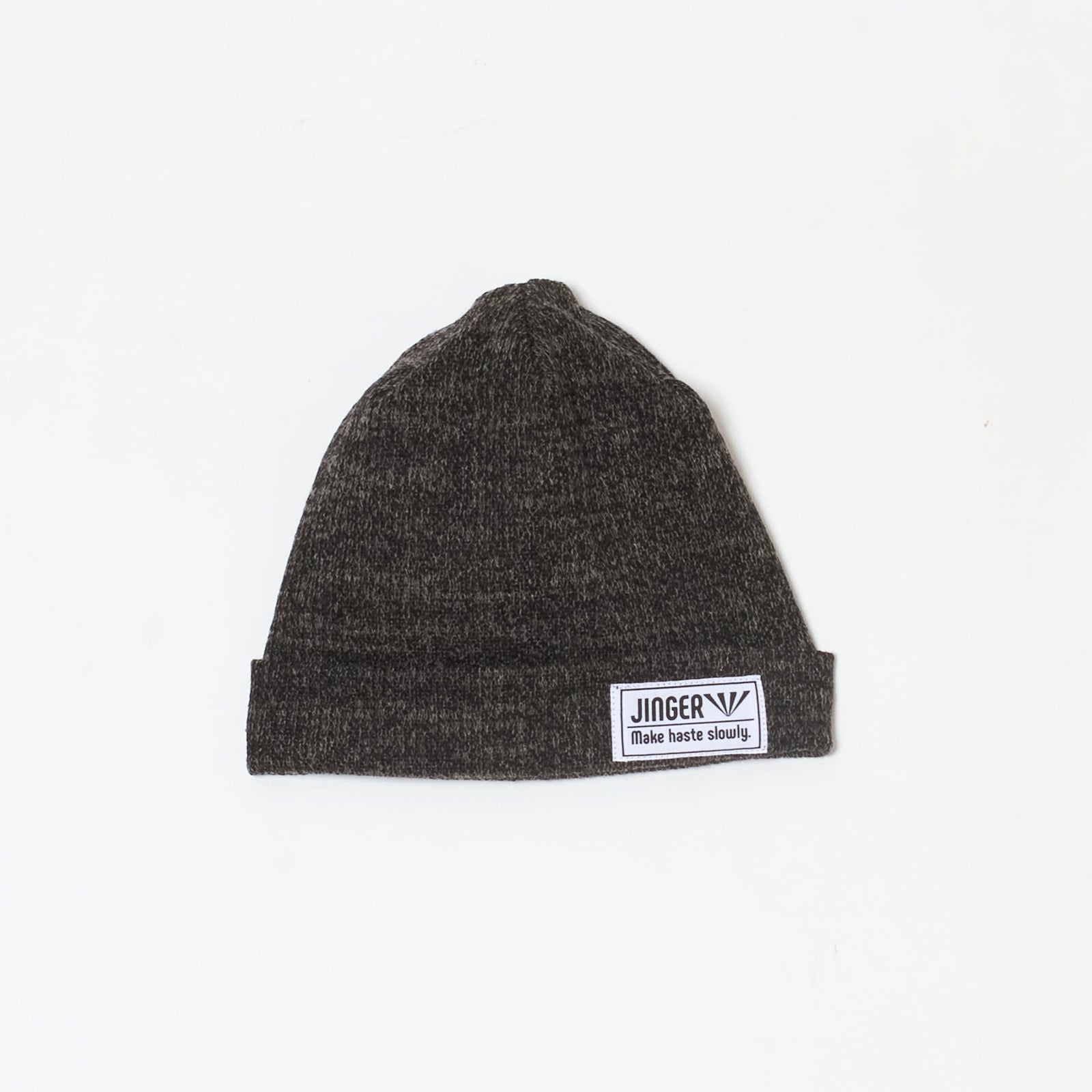 JINGER Unisex Rib-Knit Beanie J-7026 Black One Size 