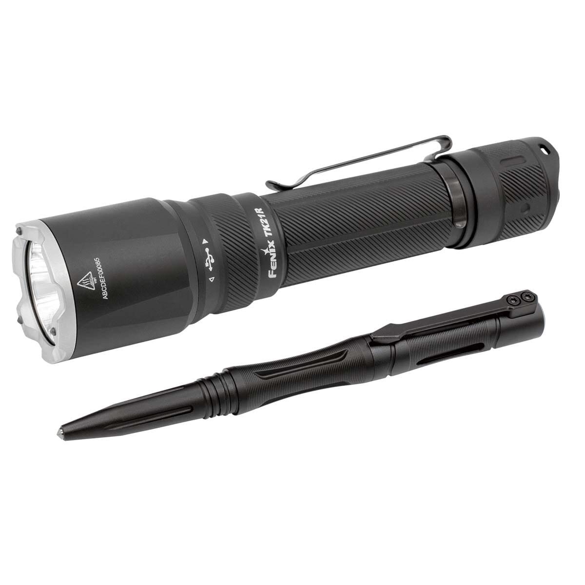 Fenix TK21R Rechargeable Tac Flashlight + T5 Tactical Pen Black
