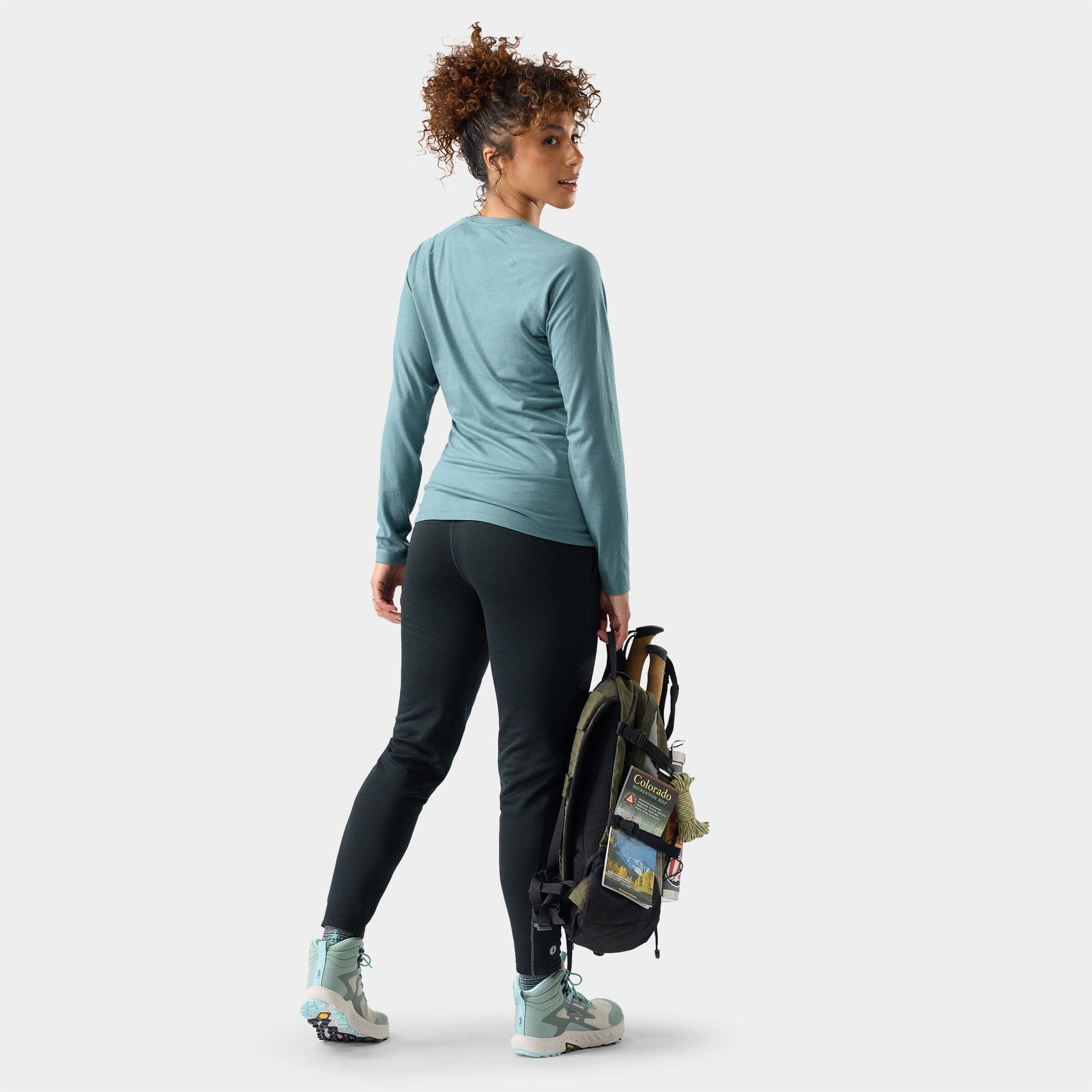 Smartwool Women's Classic All-Season Merino Base Layer Crew Dusty Teal XS