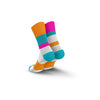 Incylence Running Bands Cyan Orange Socks 