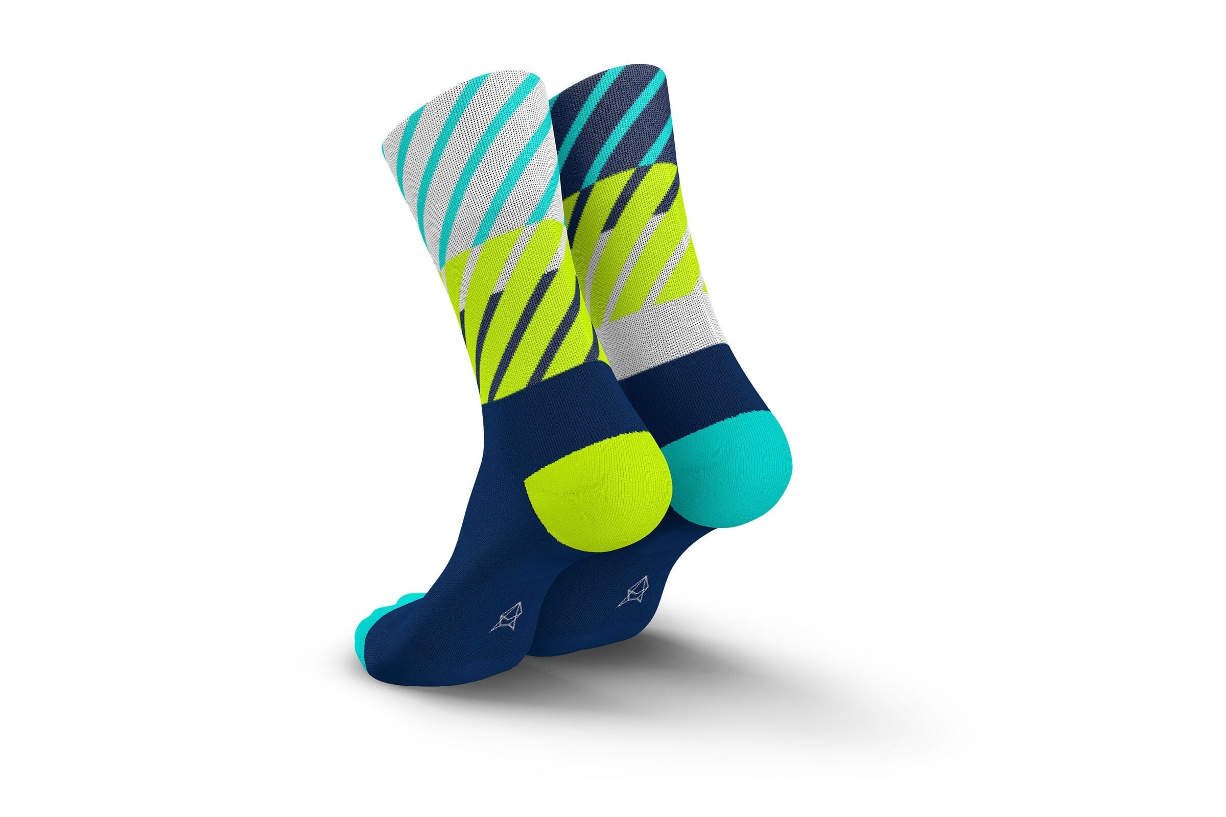 Incylence Running Diagonals Navy Canary Socks 