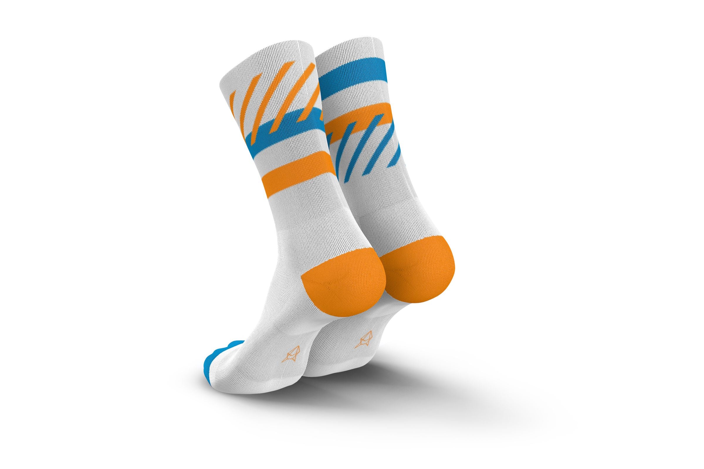 Incylence Running Disrupts White Blue Orange Socks