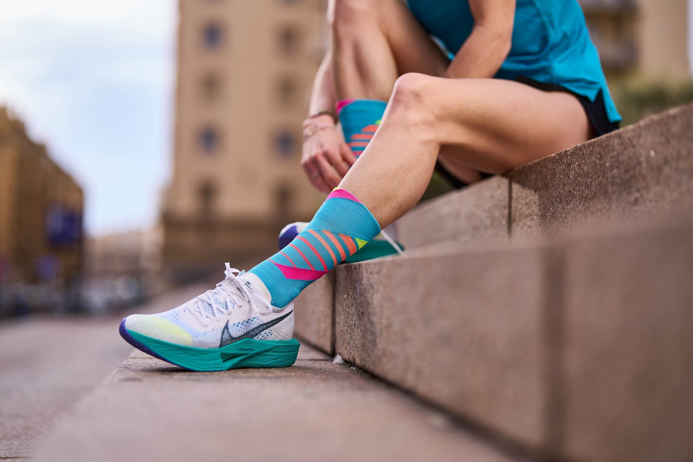 Incylence Running Ladders Blue Pink Socks 