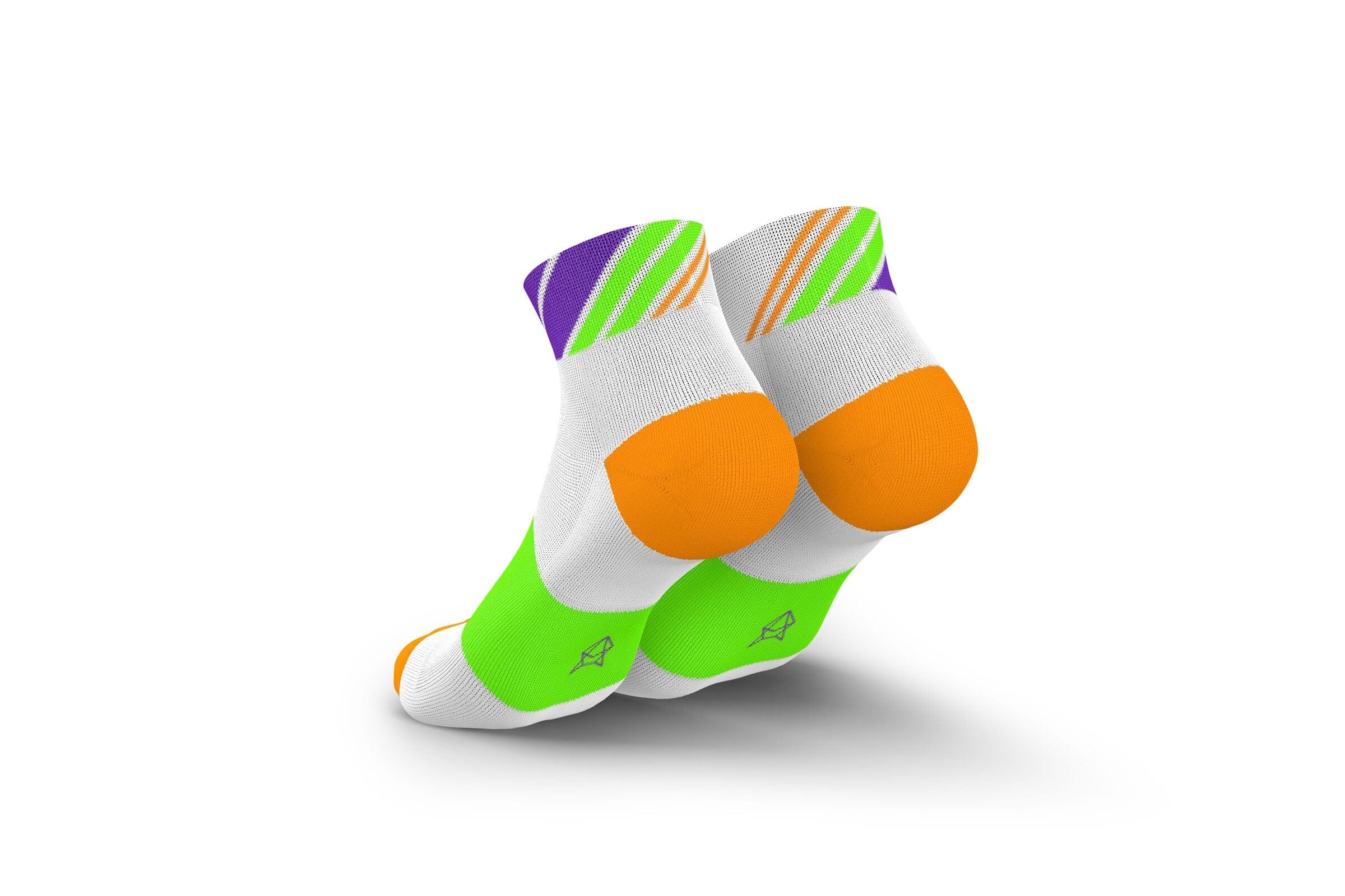 Incylence Running Ladders Short Orange Green Socks 