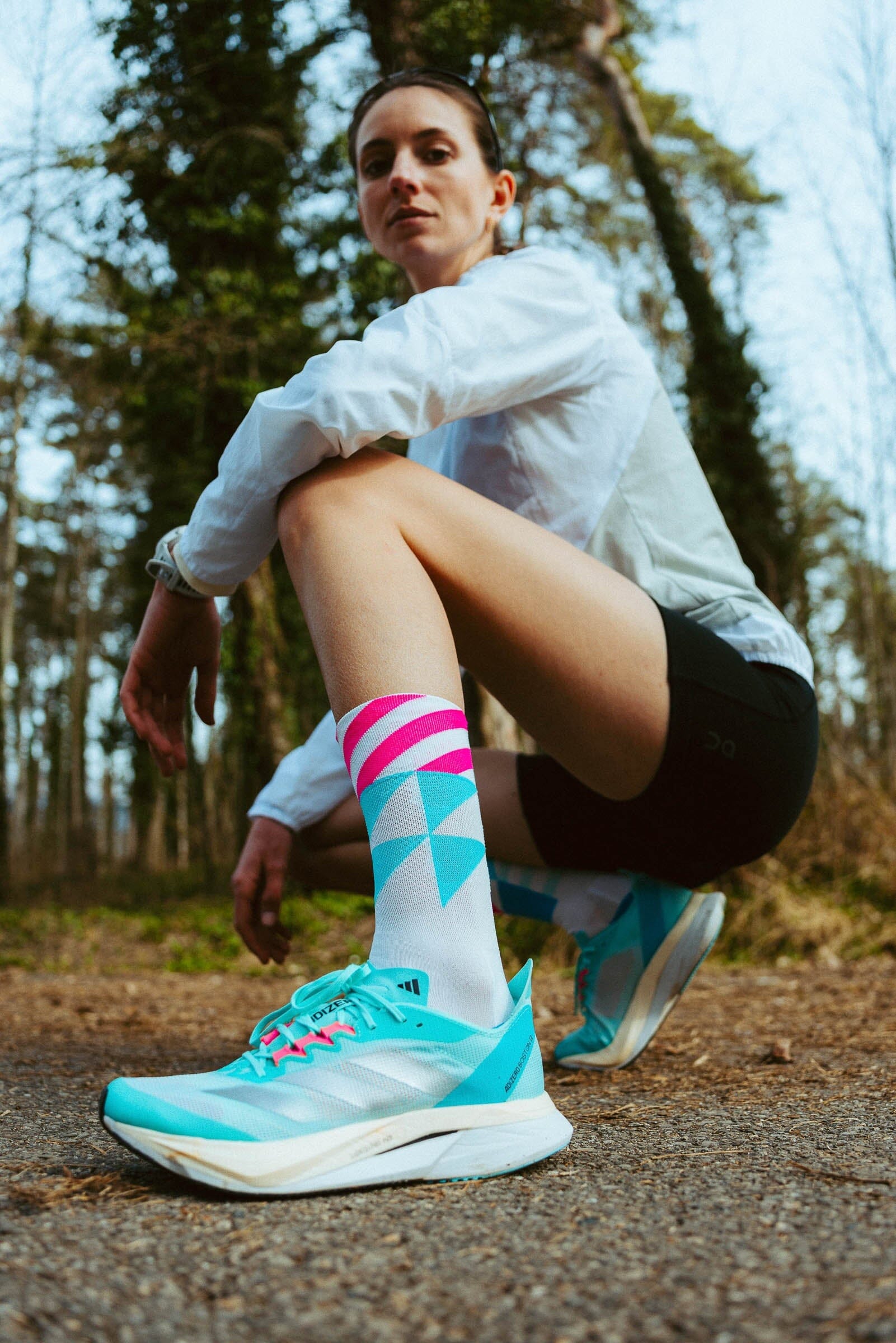 INCYLENCE ULTRALIGHT ELEMENTS WHITE BLUE PINK Socks INCYLENCE