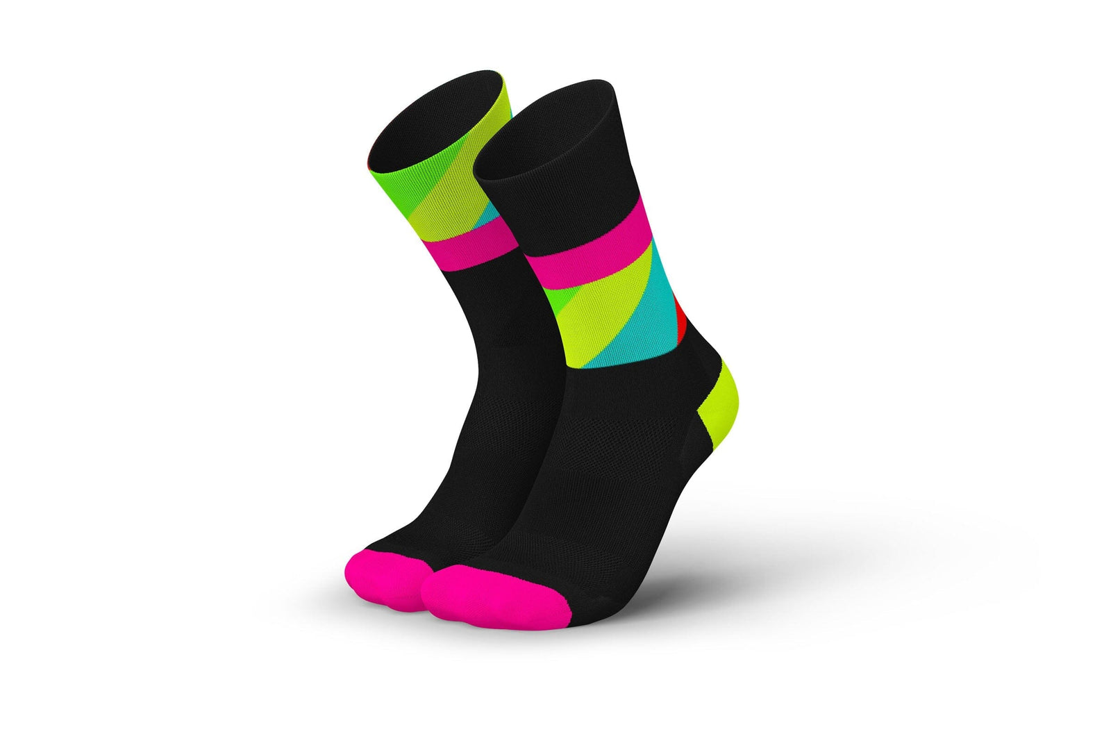 INCYLENCE ULTRALIGHT STRIDES BLACK PINK CANARY Socks INCYLENCE