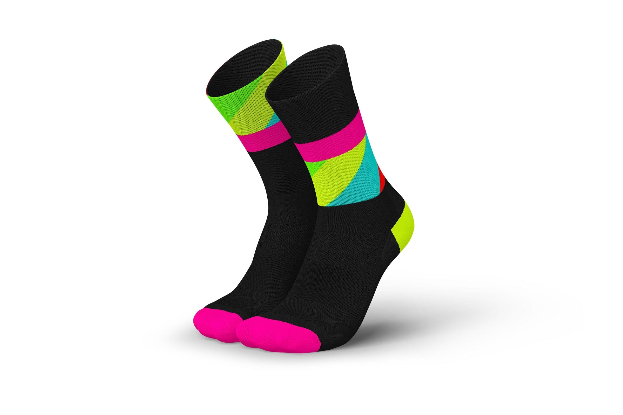INCYLENCE ULTRALIGHT STRIDES BLACK PINK CANARY Socks INCYLENCE