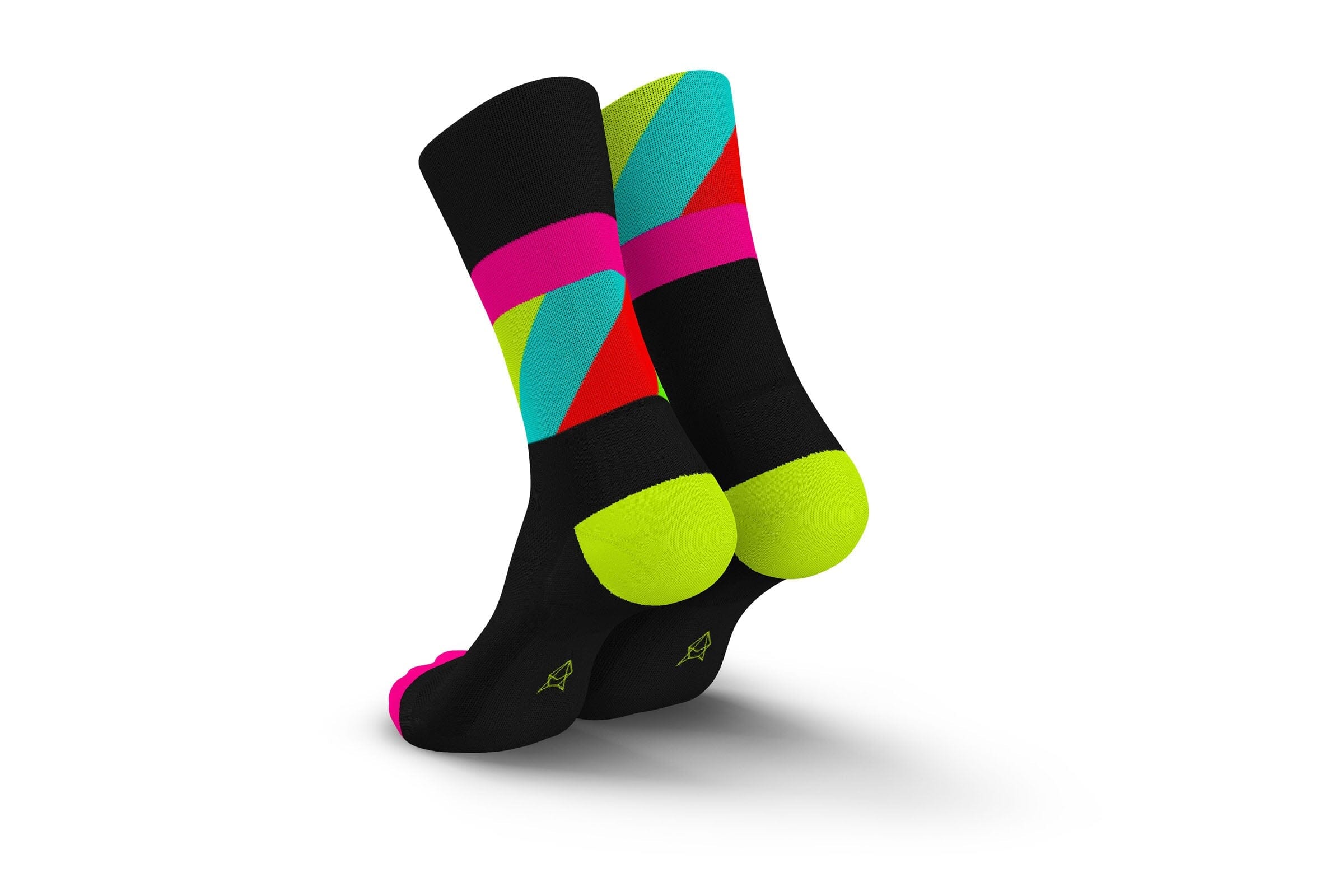 INCYLENCE ULTRALIGHT STRIDES BLACK PINK CANARY Socks INCYLENCE