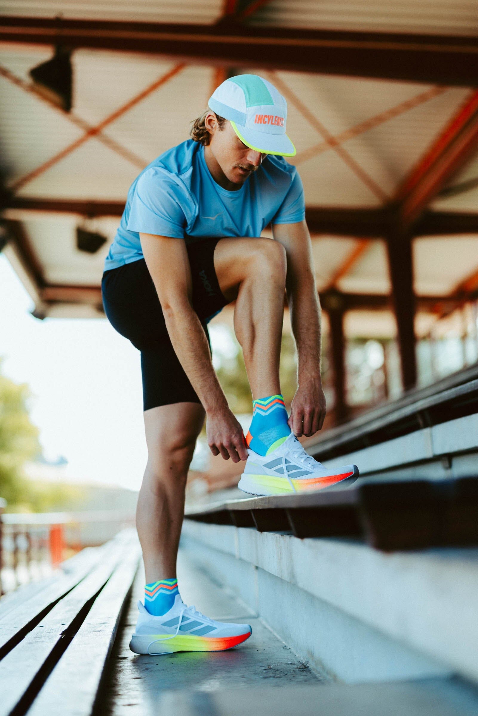 INCYLENCE ULTRALIGHT WAVES SHORT CYAN GREEN Socks INCYLENCE