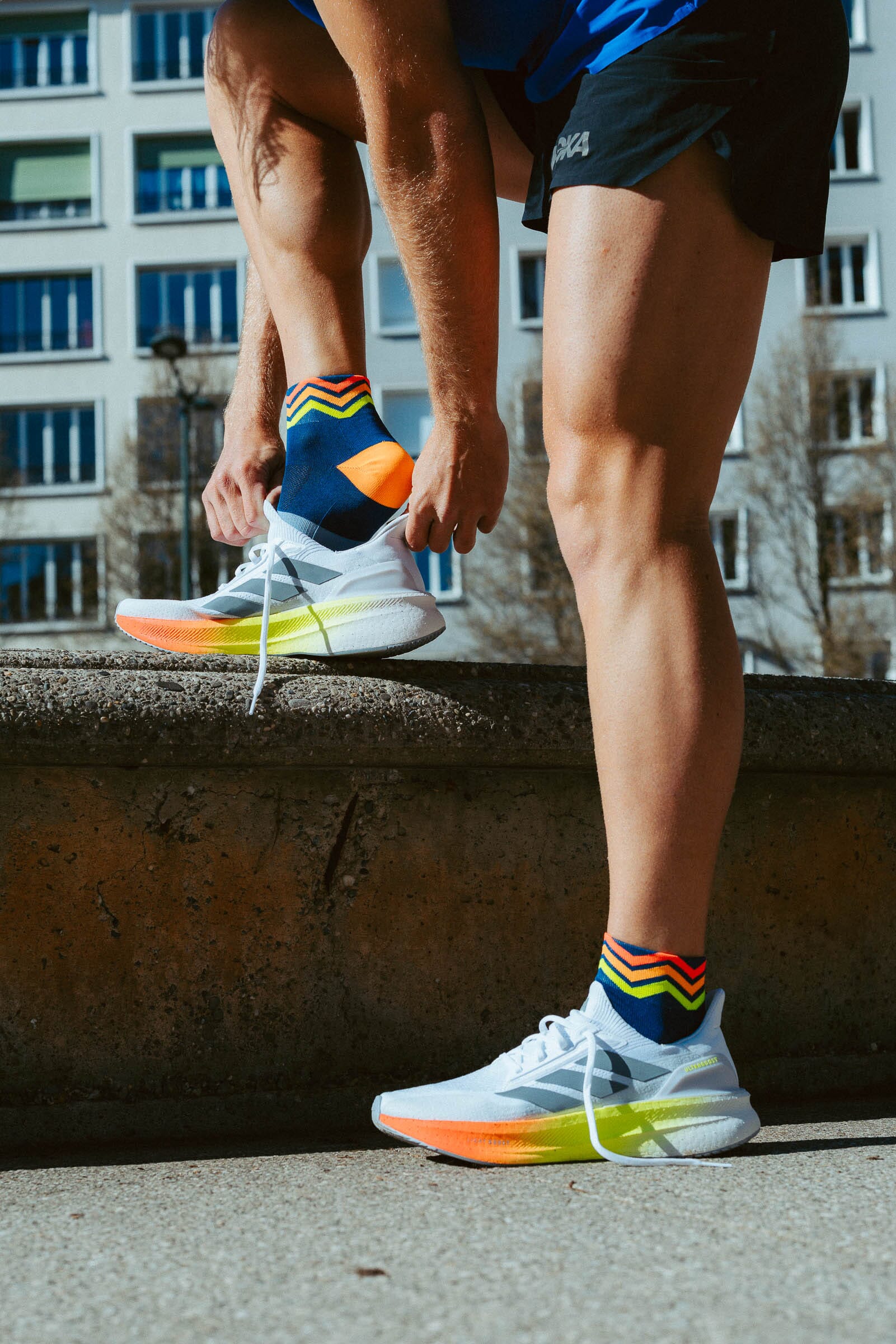 INCYLENCE ULTRALIGHT WAVES SHORT NAVY ORANGE Socks INCYLENCE