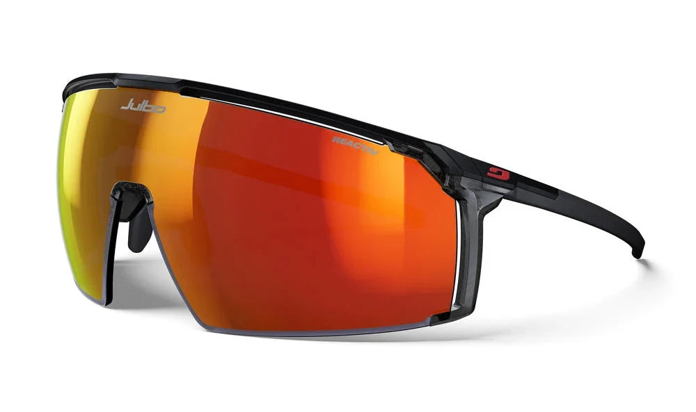Julbo Panora Sunglasses MATT - Black / Red REACTIV 1-3 LAF One Size