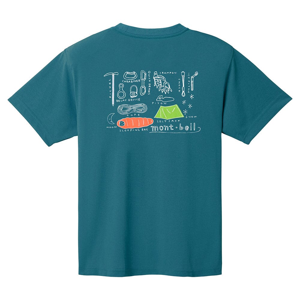Montbell Wickron Tee Mountain Gear Unisex Blue Green S 