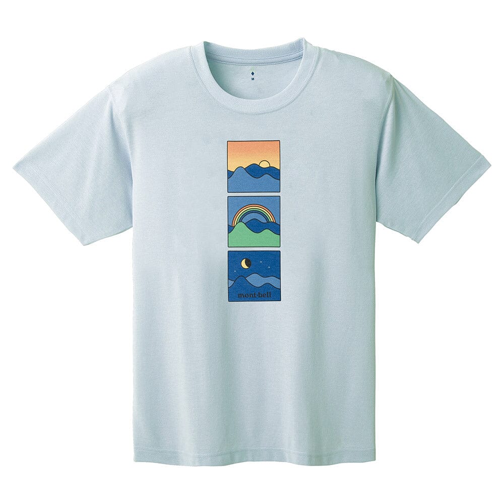 Montbell Wickron Tee A Day in the Mountains Unisex Light Blue S 