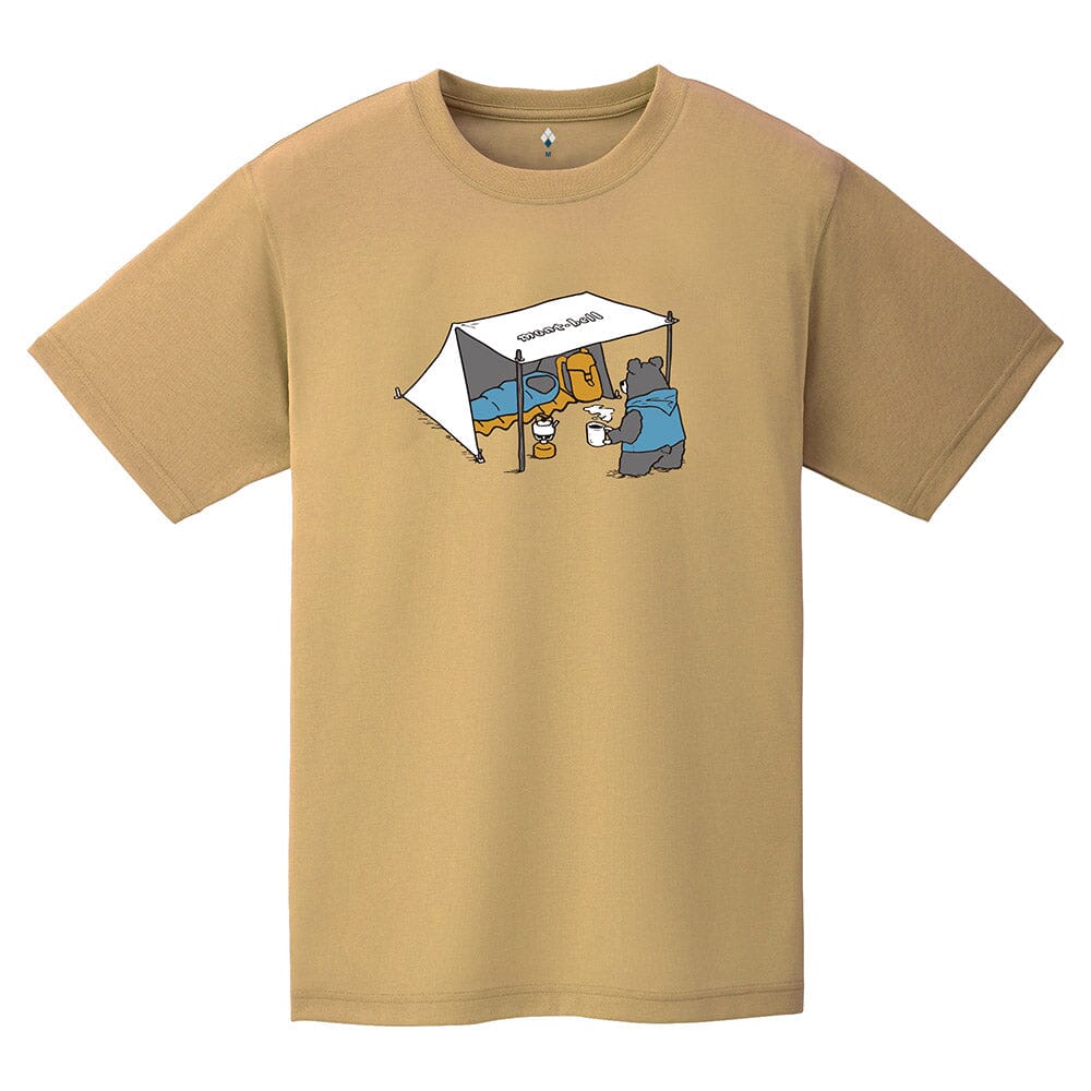 Montbell Wickron Tee Camping Bear Unisex Tan S 