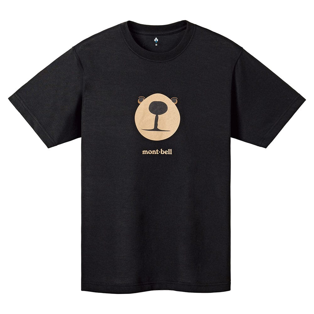 Montbell Wickron Tee Monta Bear Face Unisex Black S 