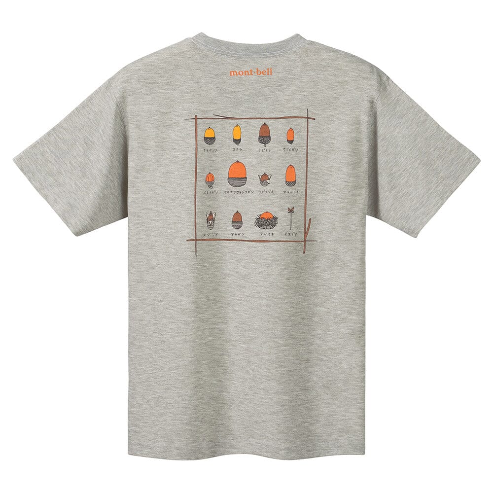 Montbell Wickron Tee Acorns Unisex Light Gray S 