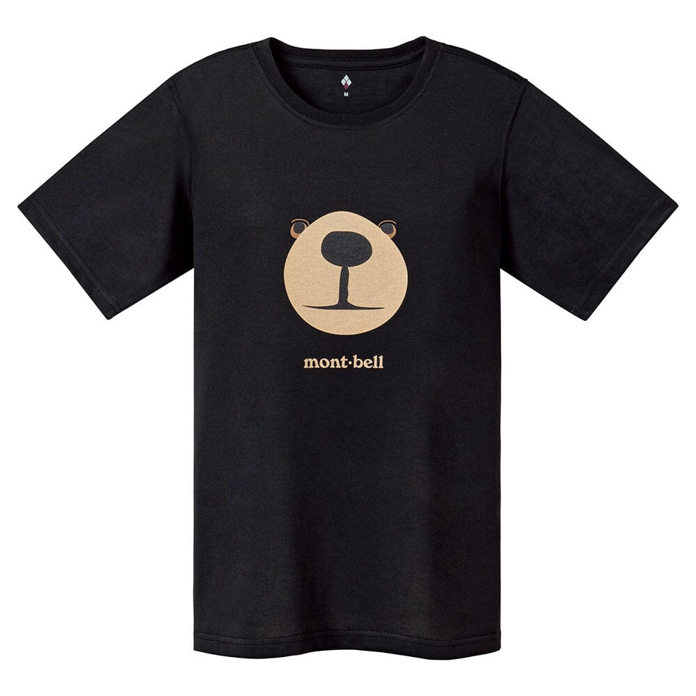 Montbell Wickron Tee Women's Monta Bear Face Black S 