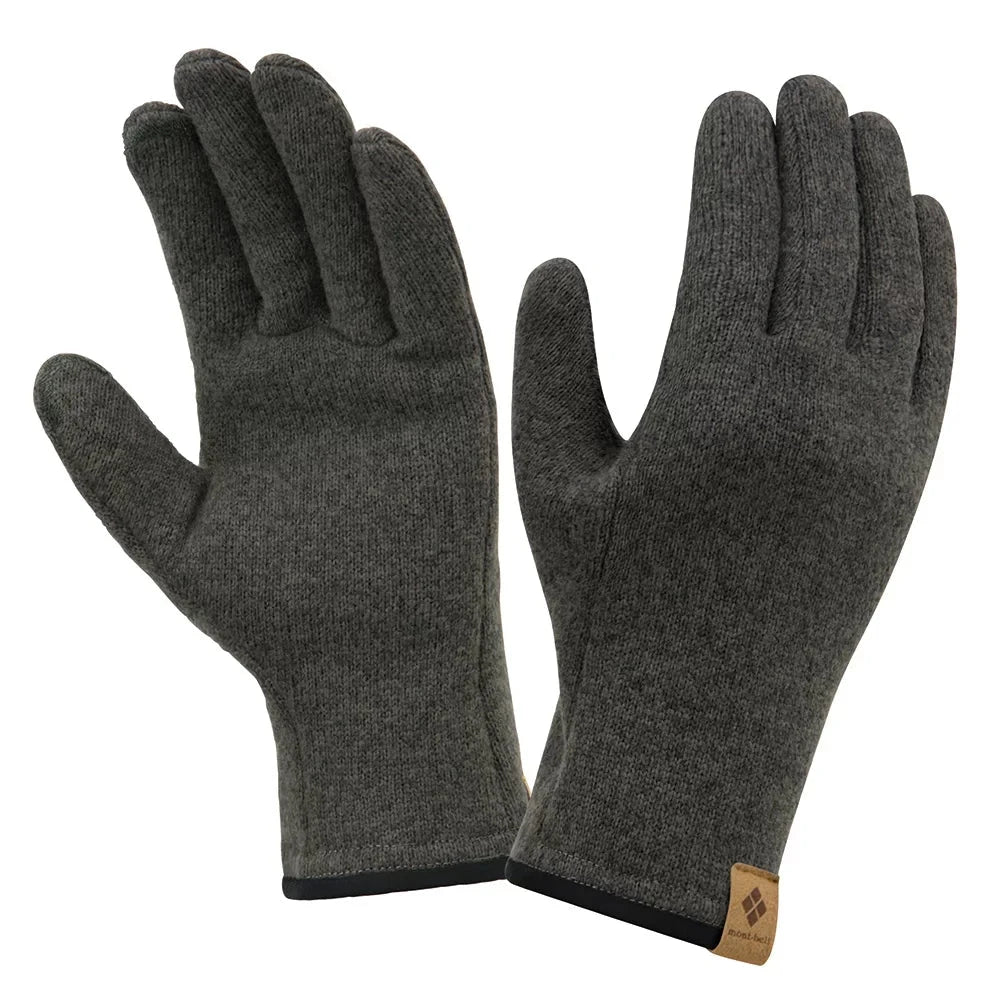 Montbell Men's Climaplus Knit Gloves Dark Charcoal S 