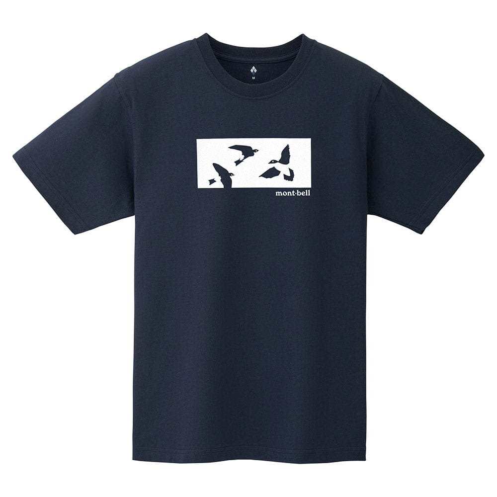 Montbell Pear Skin Cotton Tee Asian House Martins Unisex Navy S 