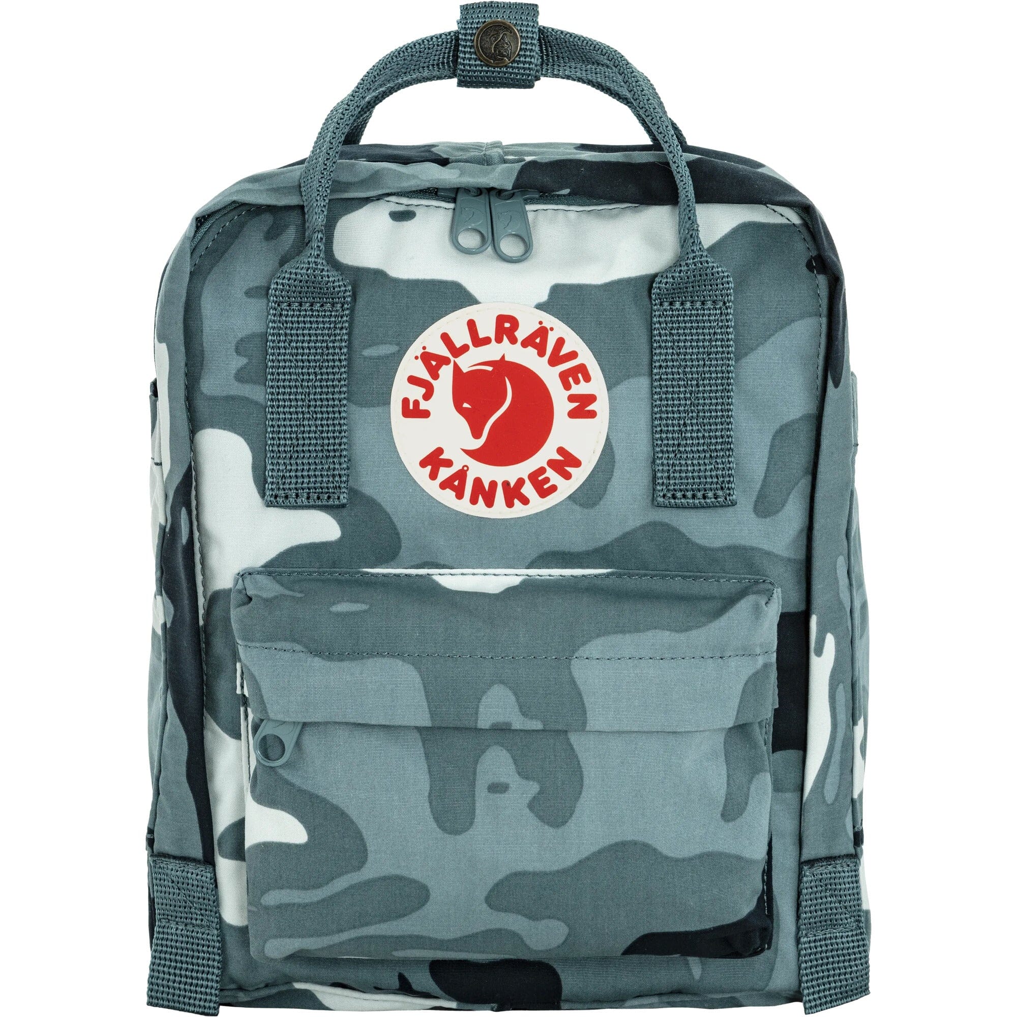 Fjallraven Kånken Graphics Mini Backpack Nimbus Blue-Hidden Animals 