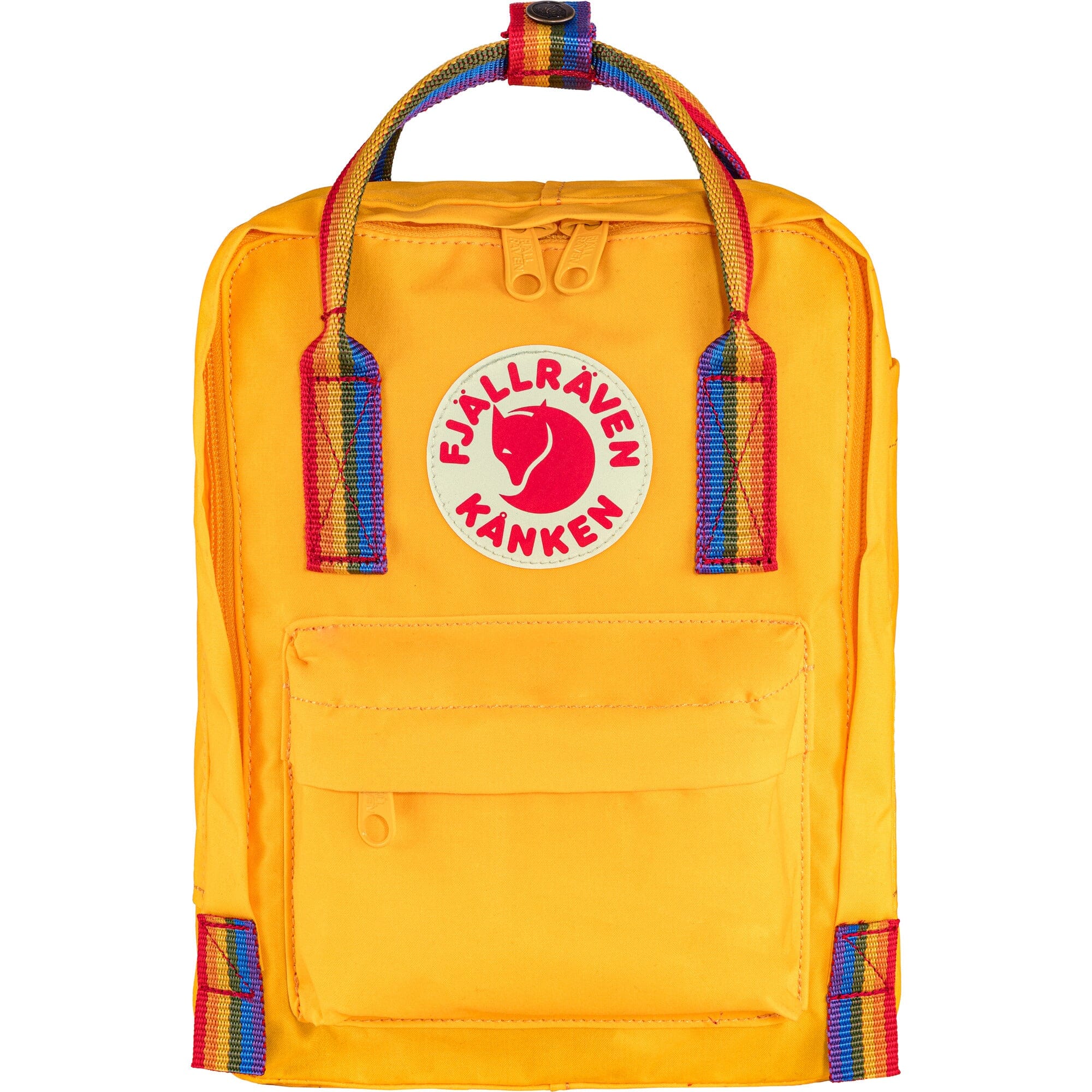 Fjallraven Kanken Rainbow Mini Backpack Warm Yellow/Rainbow Pattern 