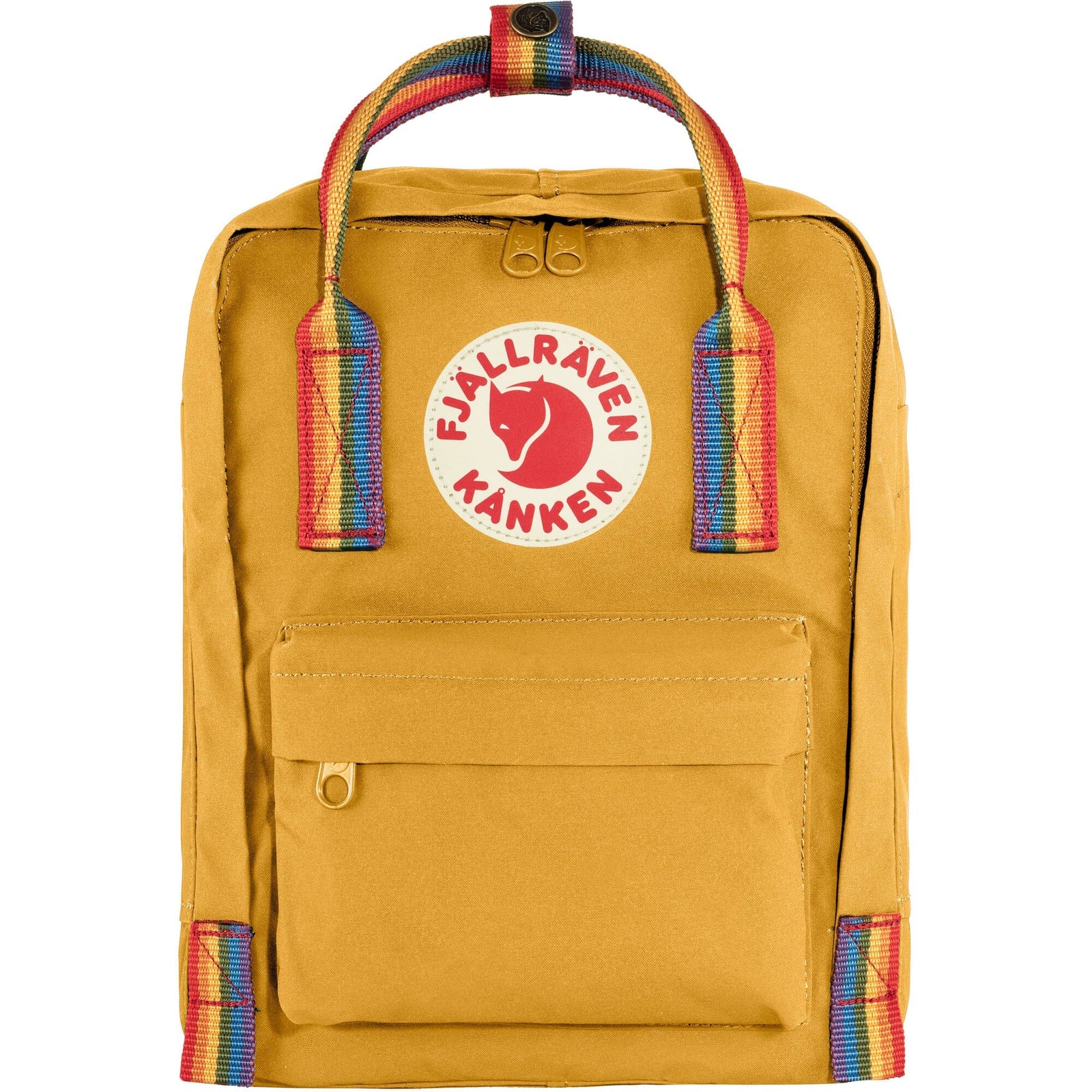 Fjallraven Kanken Rainbow Mini Backpack Ochre/Rainbow Pattern 