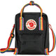 Fjallraven Kanken Rainbow Sling Messenger Bag Black/Rainbow Pattern 