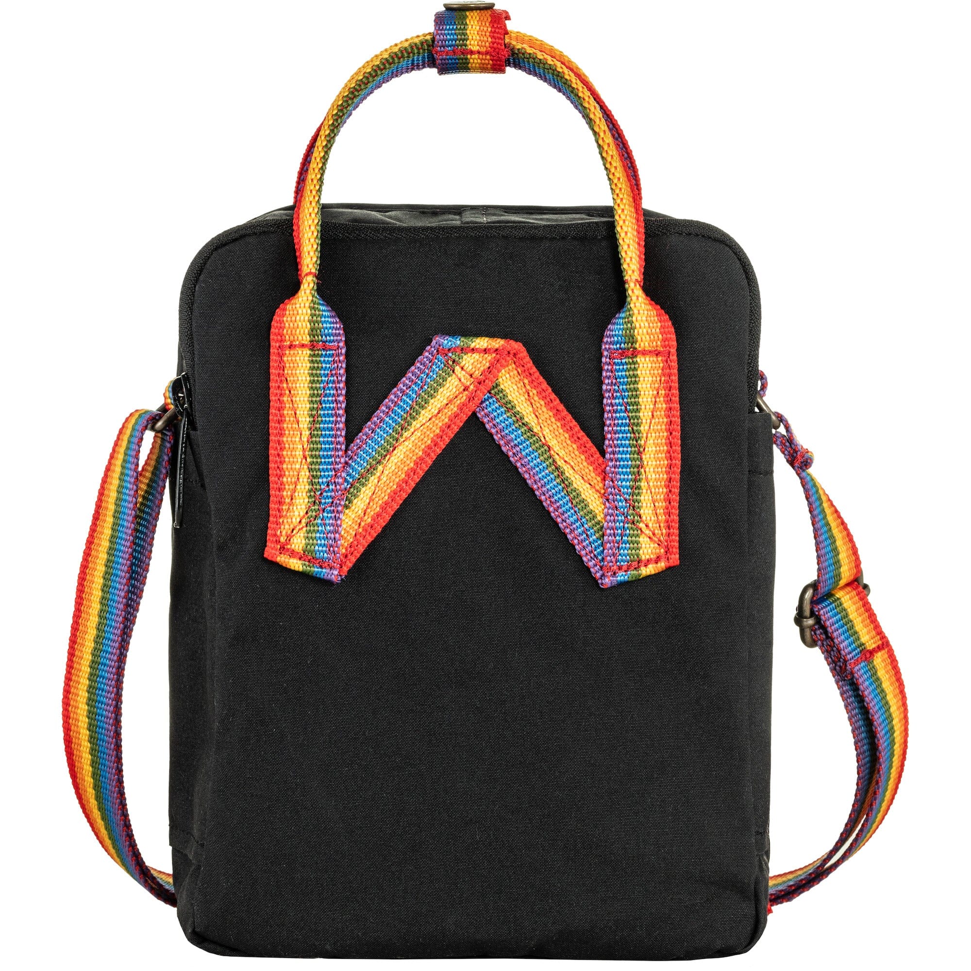Fjallraven Kanken Rainbow Sling Messenger Bag Black/Rainbow Pattern 