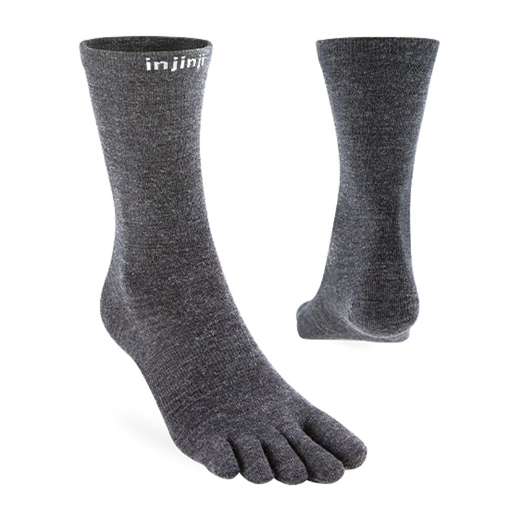 Injinji Liner Crew Wool Socks - Slate