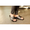 OOFOS Unisex OOahh Sport Slide Sandal - Black Wave Flow 