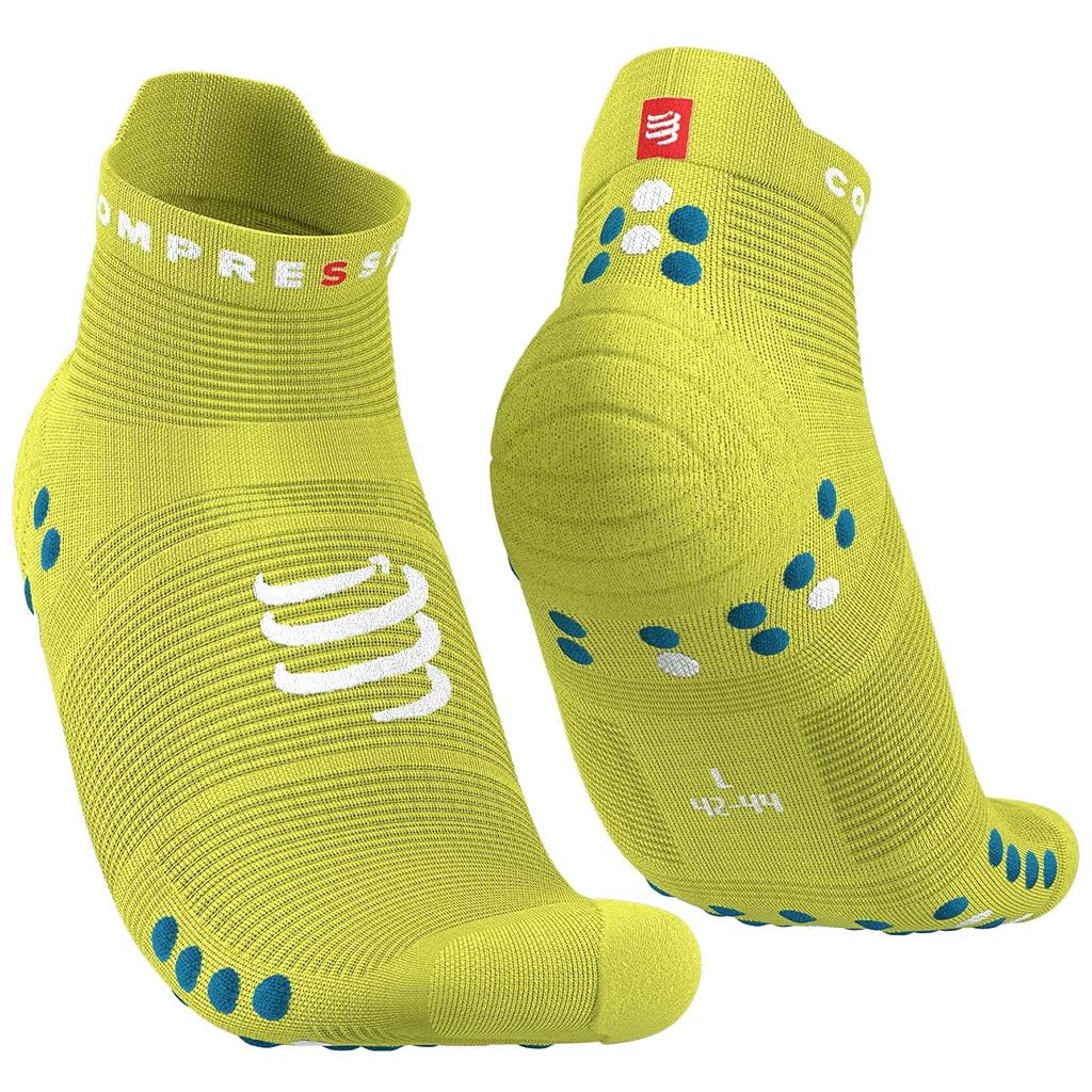 Compressport Pro Racing 襪子 V4.0 低筒 - Primerose/峽灣藍