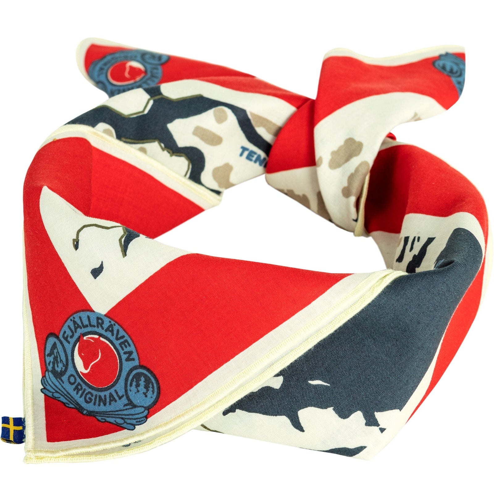 Fjallraven Swedish Classic Map Scarf True Red OS 