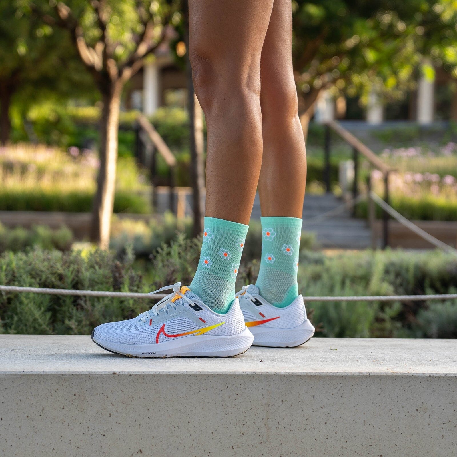 SPORCKS Marguerite Green - Run Ultralight Socks 