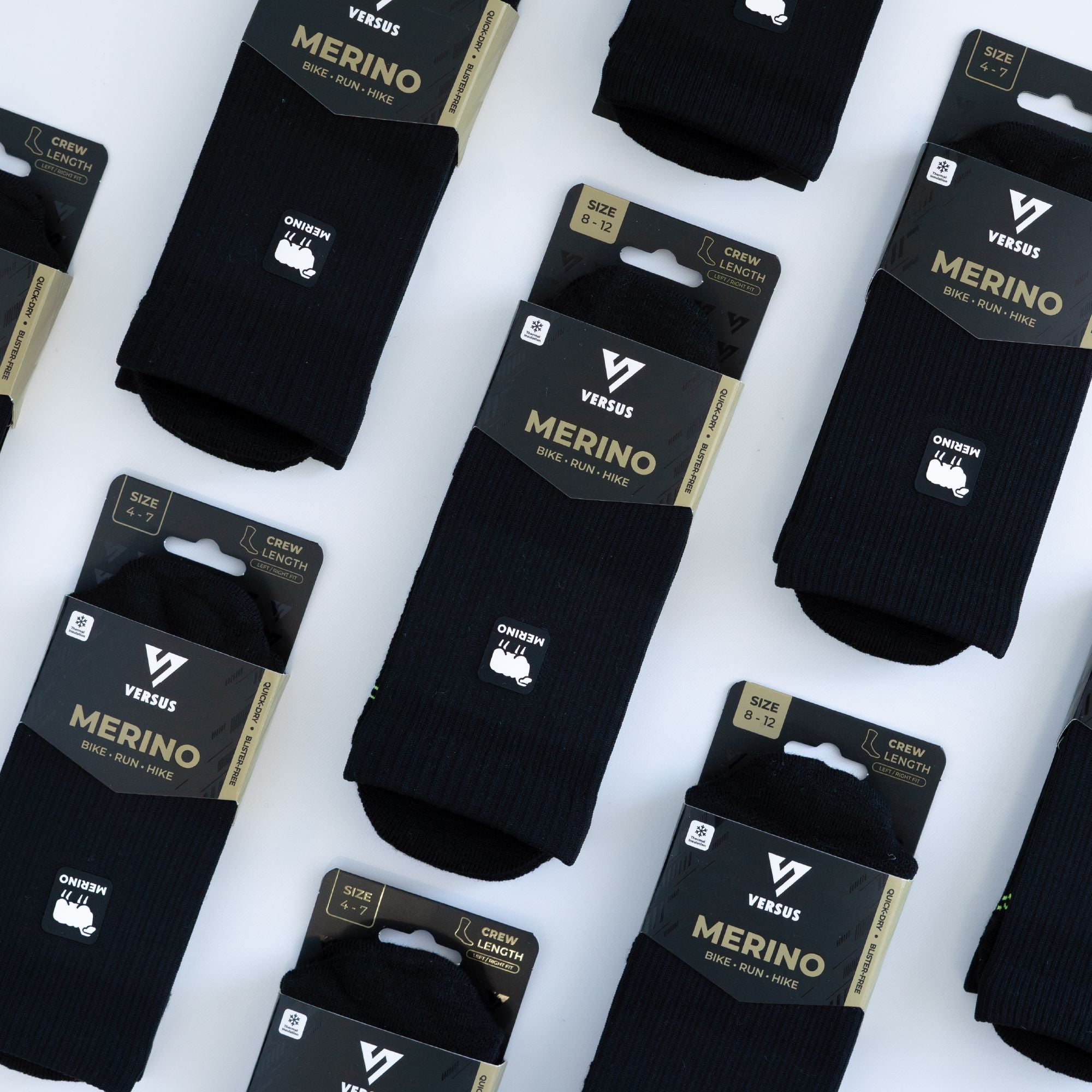 Versus Black Wolf Merino Winter Socks 