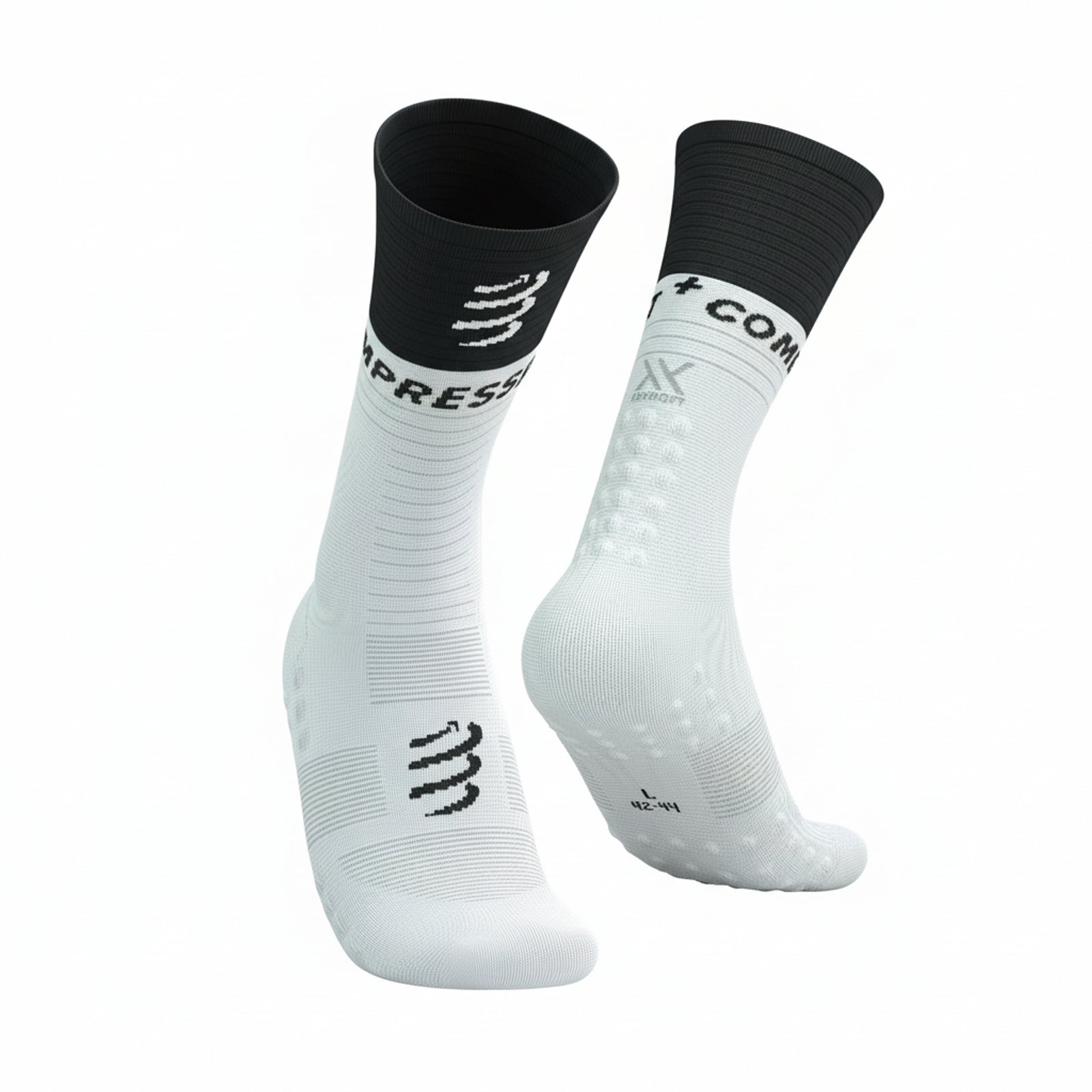Compressport Mid Compression Socks V2.0 White/Black T1 (EU 35-38) 