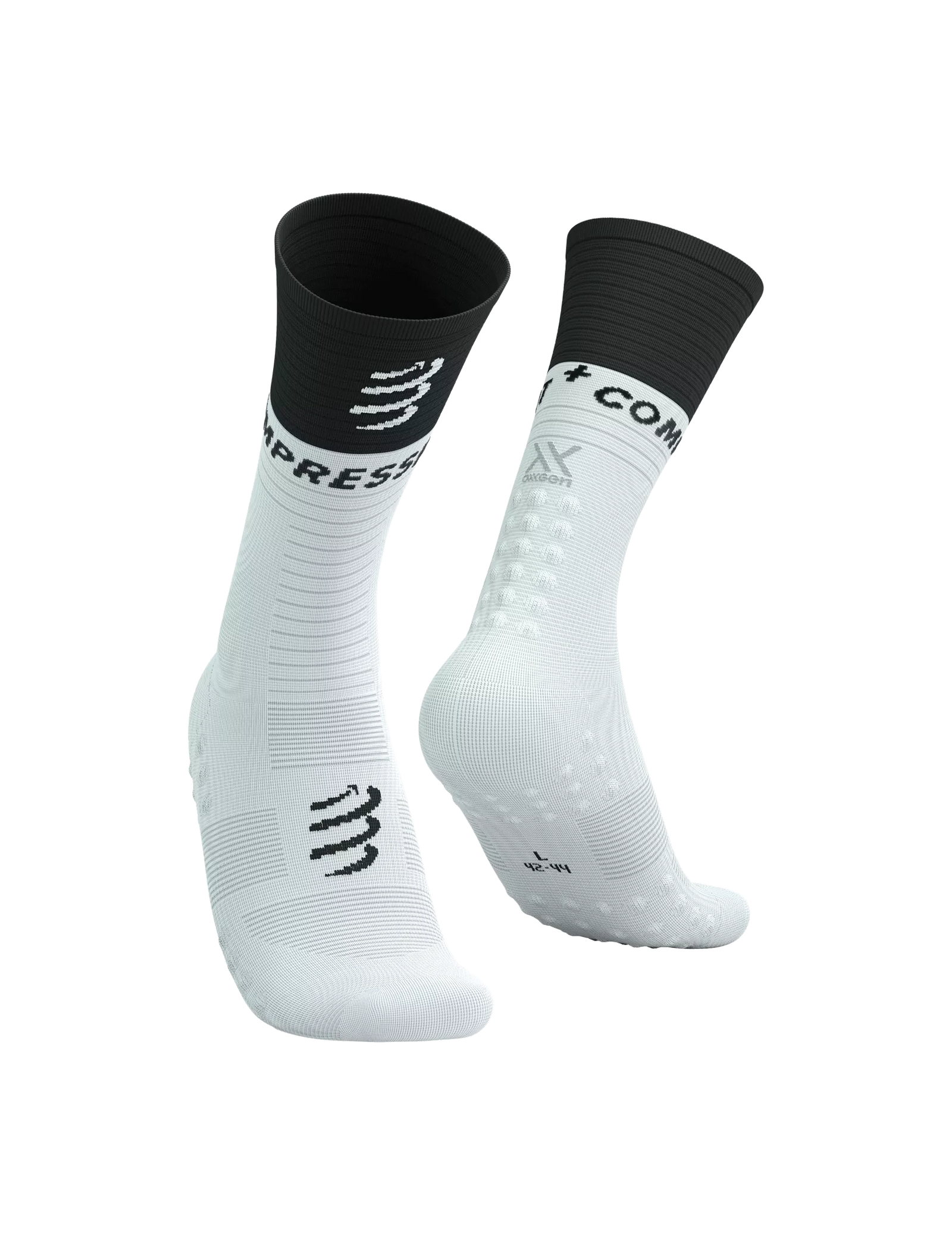 Compressport Mid Compression Socks V2.0 White/Black T1 (EU 35-38) 