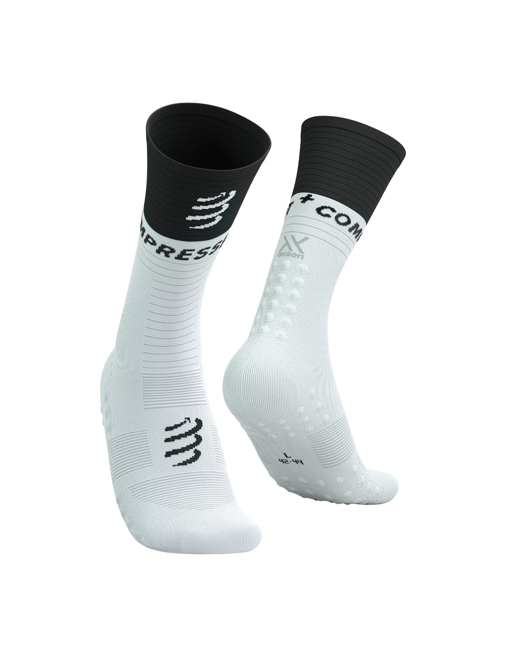 Compressport Mid Compression Socks V2.0 White/Black T1 (EU 35-38) 