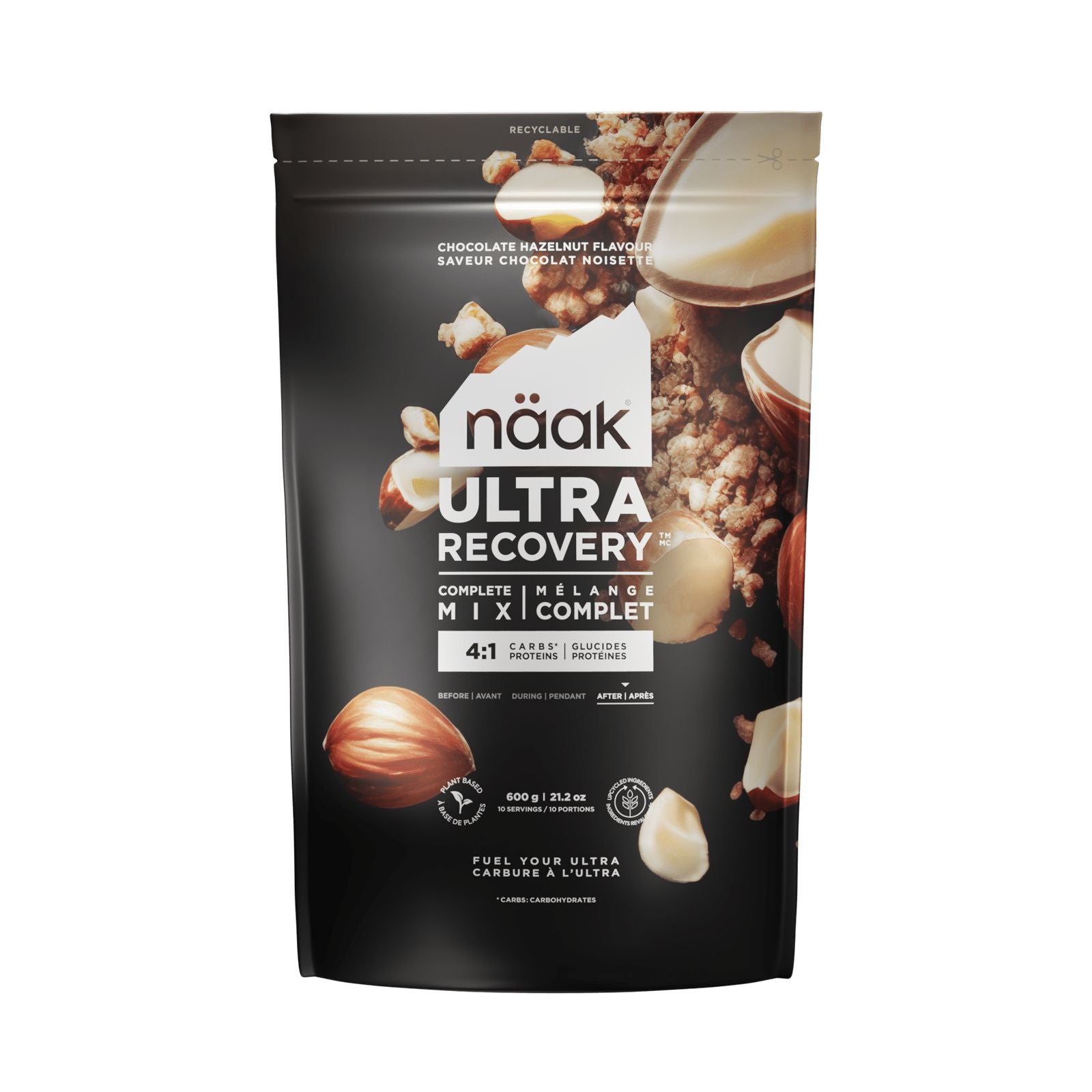 naak Ultra Recovery™ Complete Mix Powder 600g Chocolate Hazelnut 